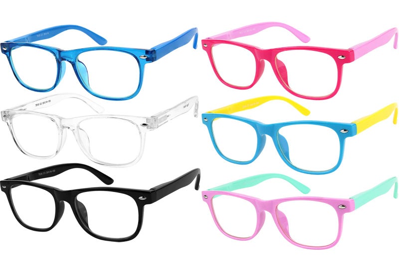 Yogo Vision Blue Light Glasses for Kids Anti Eyestrain UV protection Computer Gaming TV Phone Kids Blue light Glasses For Boys Girls 6 Pack